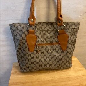 Elegant Brown and Tan Tote Bag